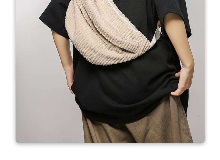 Belt Corduroy Bag Plain