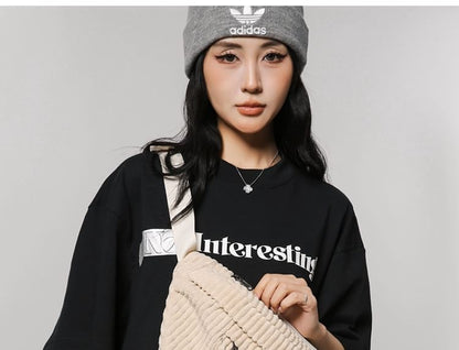 Belt Corduroy Bag Plain