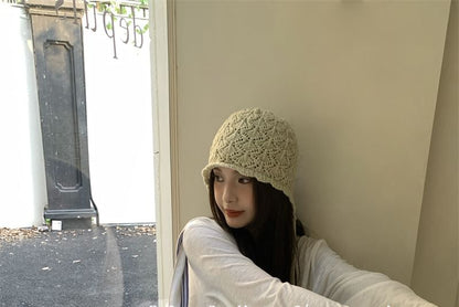Beanie Crochet Knit Plain