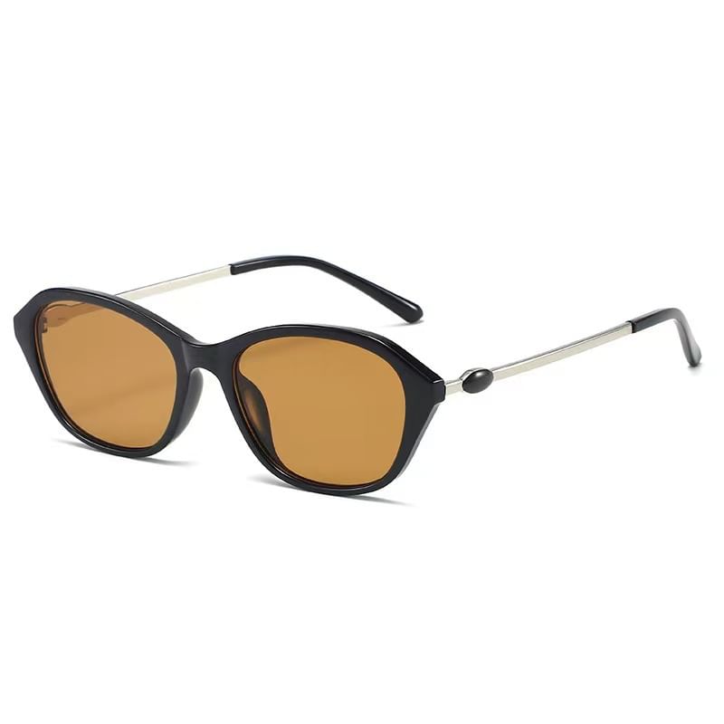 Glitter Oval Frame Sunglasses