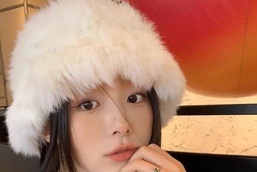 Star Plain Hat / Faux Bucket Fur