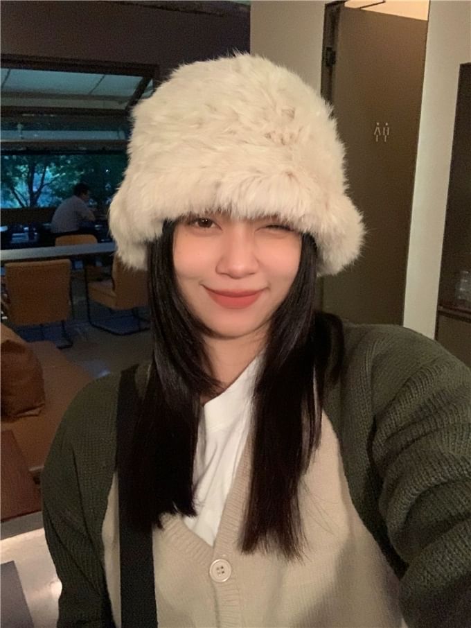 Star Plain Hat / Faux Bucket Fur