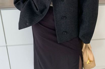 Two-Tone Knit Scarf