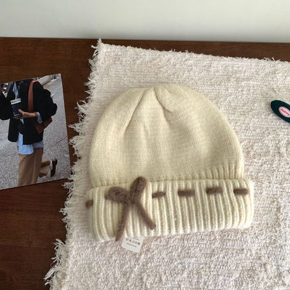 Knit Beanie Bow
