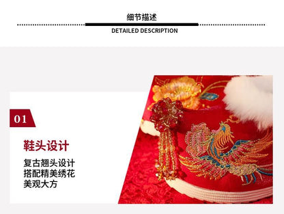 Wedge Beaded Heel Hidden Pumps Designs) (Various Embroidered