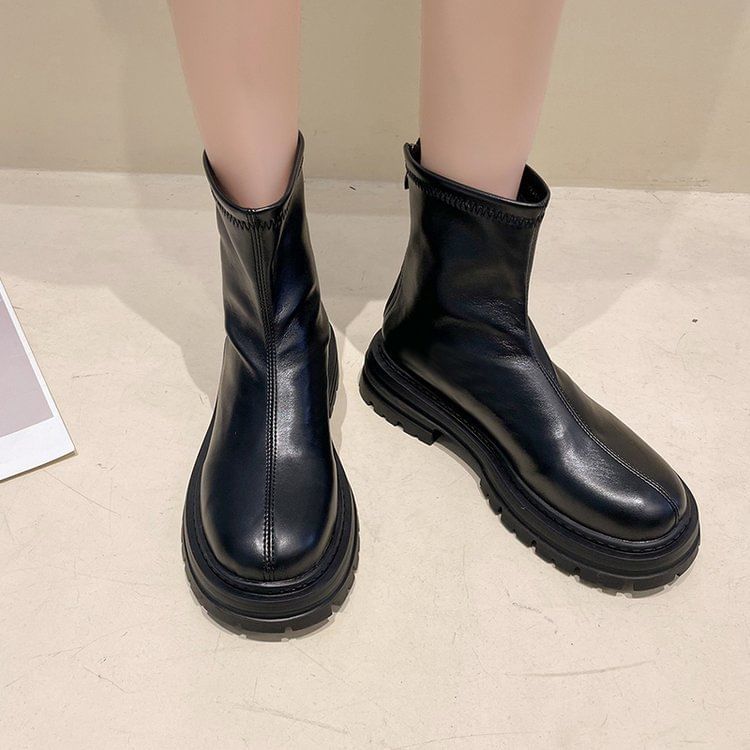 Zip Boots Short Platform