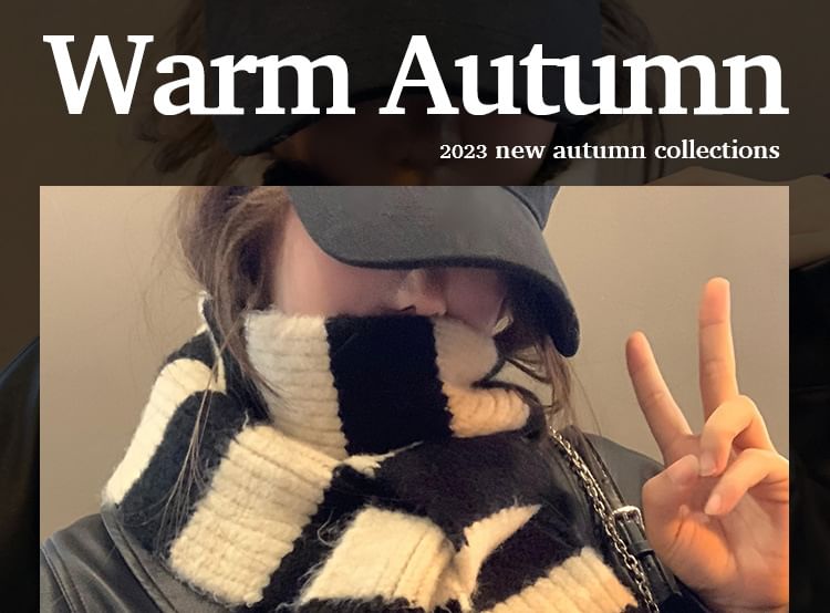 Scarf Striped Knit