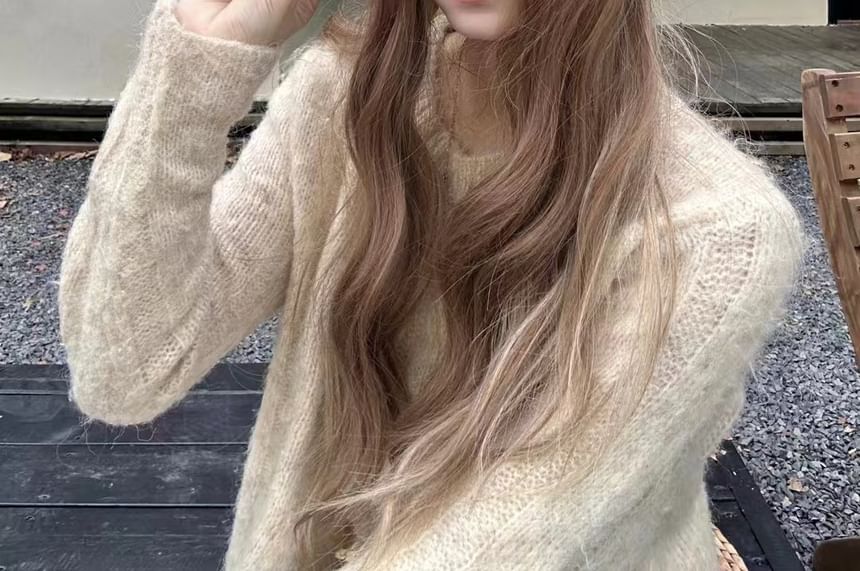 Beanie Knit Cable Plain