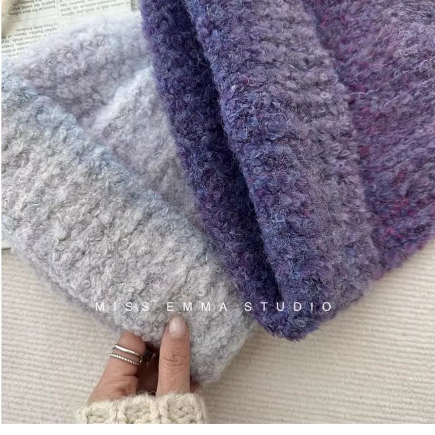 Großhandelsbeispiel Beanie mit Farbverlauf und Bündchen
