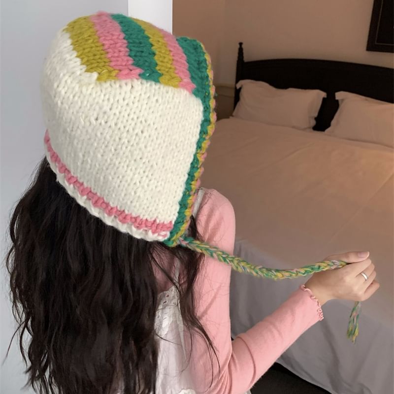 Knit Balaclava Block Color
