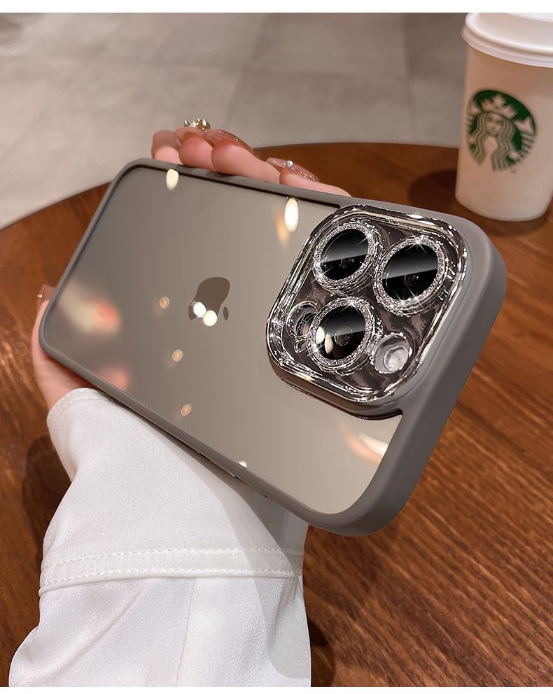 Lens Protection Phone Glitter Case
