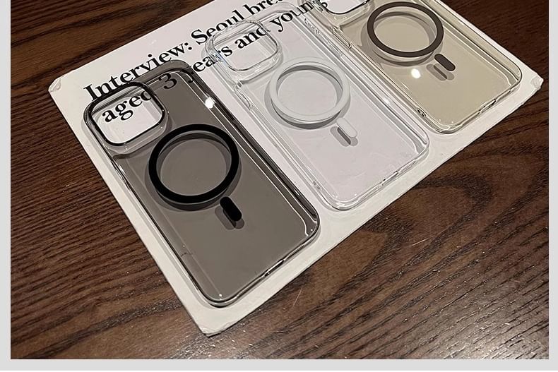 Case Phone MagSafe) Magnetic (Compatible with Transparent