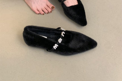 Sample Fleece Pointed Flats
