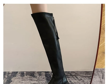 Sample Faux Leather Platform Over-The-Knee Boots