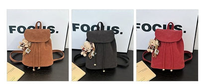 Faux Flap Backpack Suede
