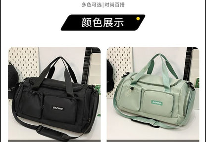 Applique Multi-Pocket Duffel Bag