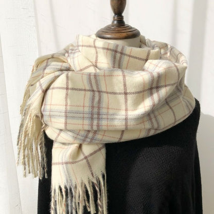 Scarf Plaid Fringe