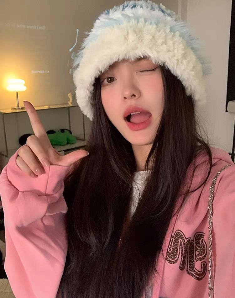 Hat Fluffy Knit