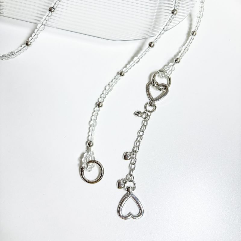 Lanyard Phone Crystal Alloy Faux Heart Buckled