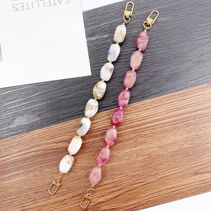 Strap Faux Phone Alloy Gemstone Bead