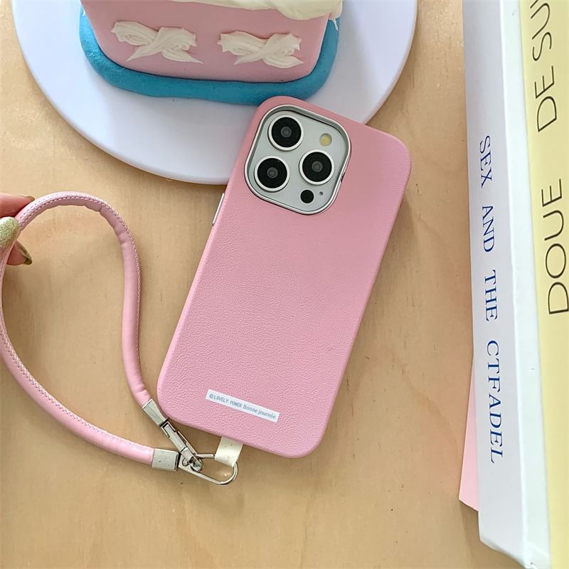 Phone Faux Case Leather Plain