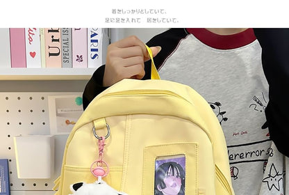 PVC Panel Nylon Laptop Backpack / Bag Charm / Badge / Set