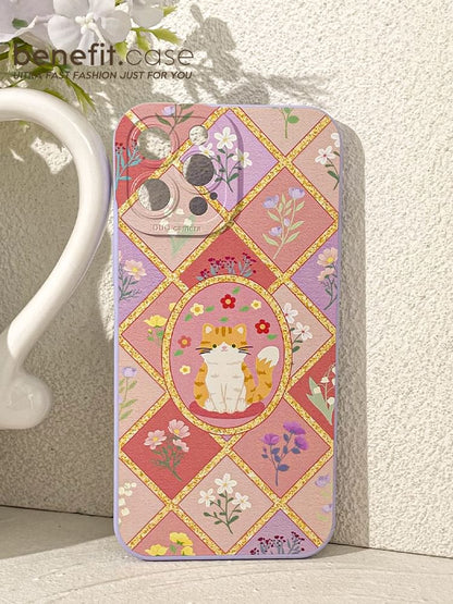 Phone Cat Case Floral