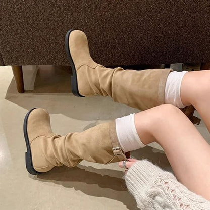 Mid Plain / Tall Calf Buckled Boots