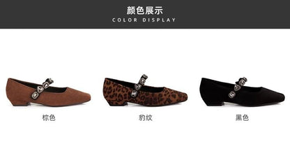 Buckled Faux Flats Leather Heart