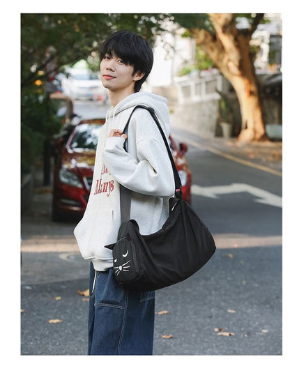 Cat Nylon Bag Messenger Print