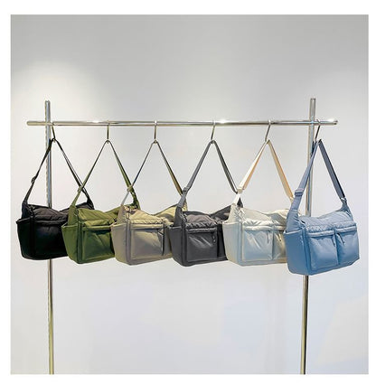Nylon Plain Bag Messenger