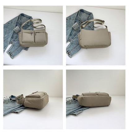 Nylon Plain Bag Messenger