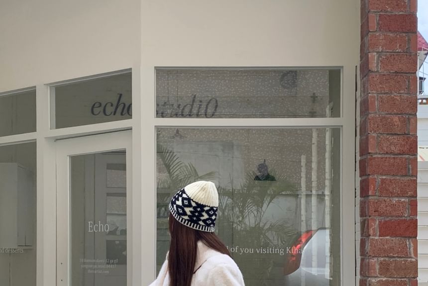 Patterned Knit Beanie