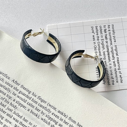 Textured Hoop Earring
