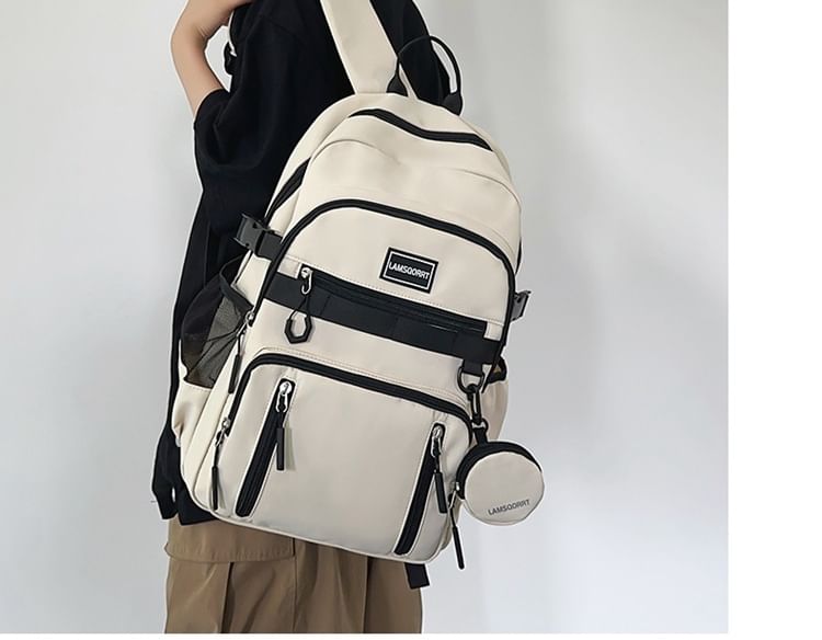 Wholesale Sample Set: Lettering Applique Nylon Backpack + Coin Purse