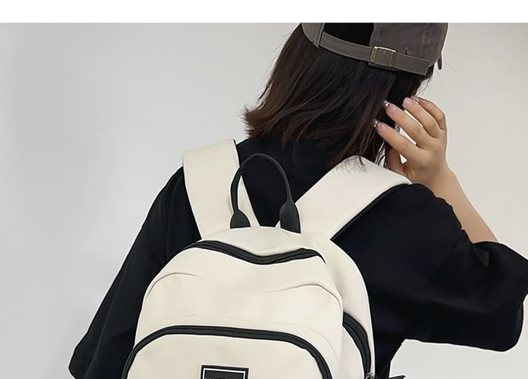 Wholesale Sample Set: Lettering Applique Nylon Backpack + Coin Purse