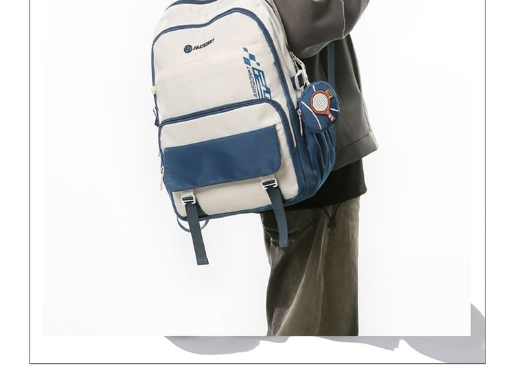 Wholesale Sample Set: Lettering Buckled Nylon Backpack + Coin Purse