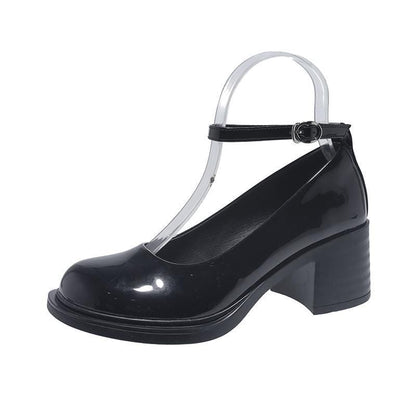 Pumps Chunky Ankle Strap Heel Jane Mary