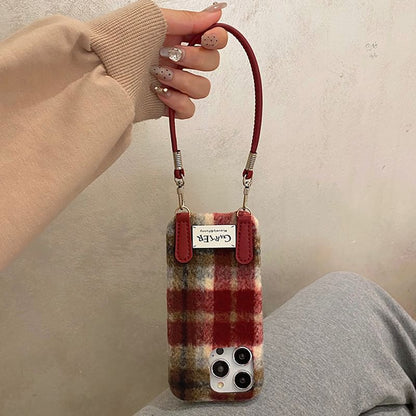 Case Strap Phone Plaid