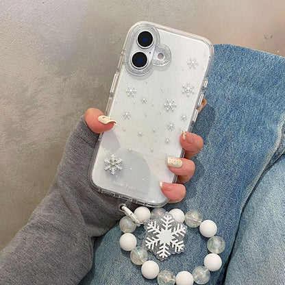 Decoration Strap Set Adhesive / Snowflake Phone Case