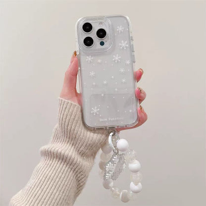 Decoration Strap Set Adhesive / Snowflake Phone Case