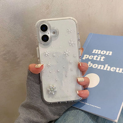 Decoration Strap Set Adhesive / Snowflake Phone Case