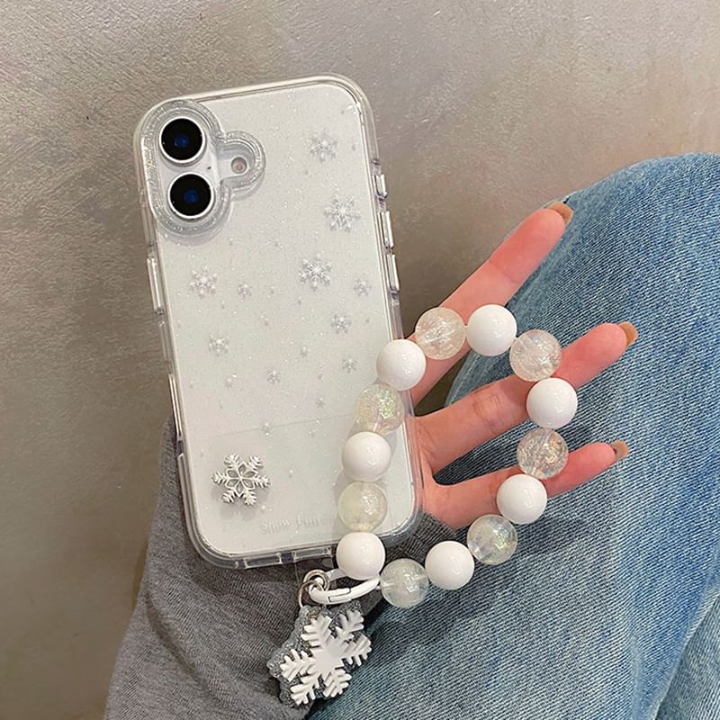Decoration Strap Set Adhesive / Snowflake Phone Case