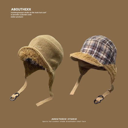Trapper Faux Fur Hat Plaid