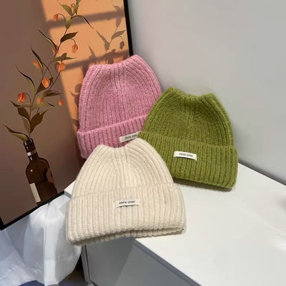Knit Beanie Applique Lettering