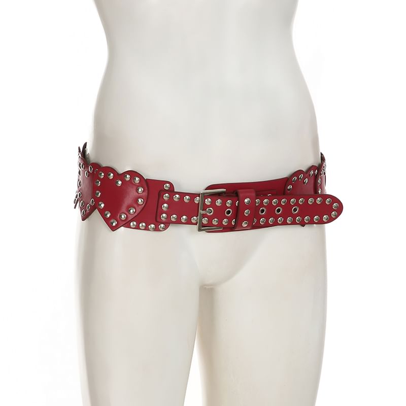Heart-Shaped Studded Belt