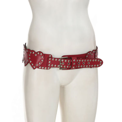 Heart-Shaped Studded Belt