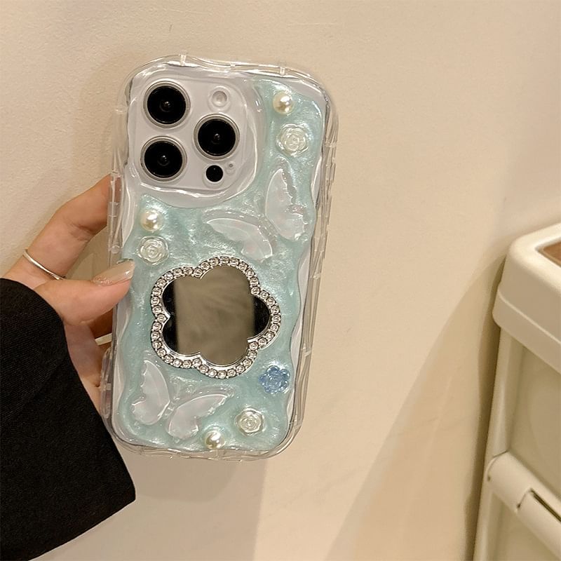 Mirrored Phone Case Floral
