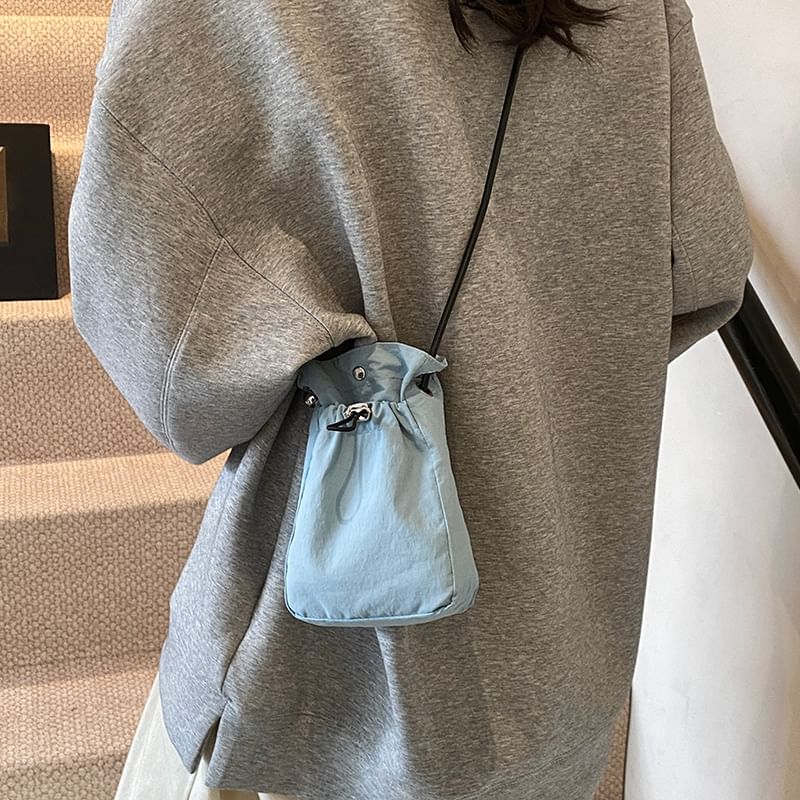 Plain Bucket Bag Drawstring