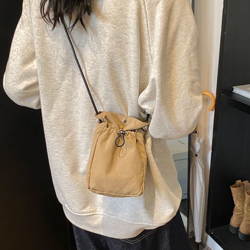 Plain Bucket Bag Drawstring